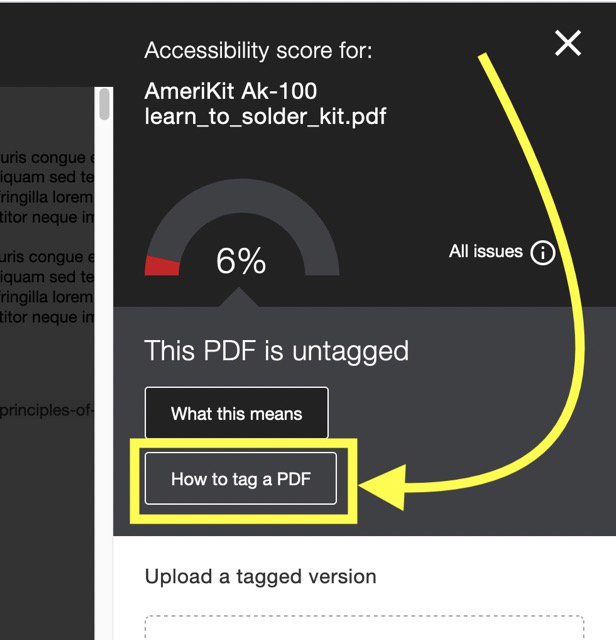Bb Learn Ally 3d - click How to tag a PDF to learn to fix Medium