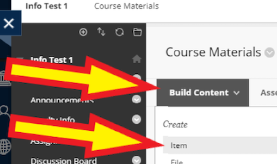 Build Content then item to add course materials.png