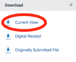 Current View option circled in Download pop up window in Tii Direct feedback studio.png