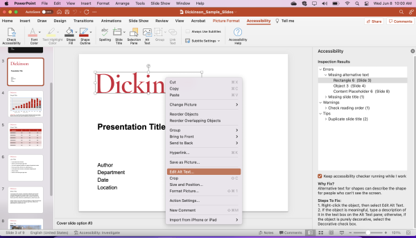 PowerPoint Accessibility review 2