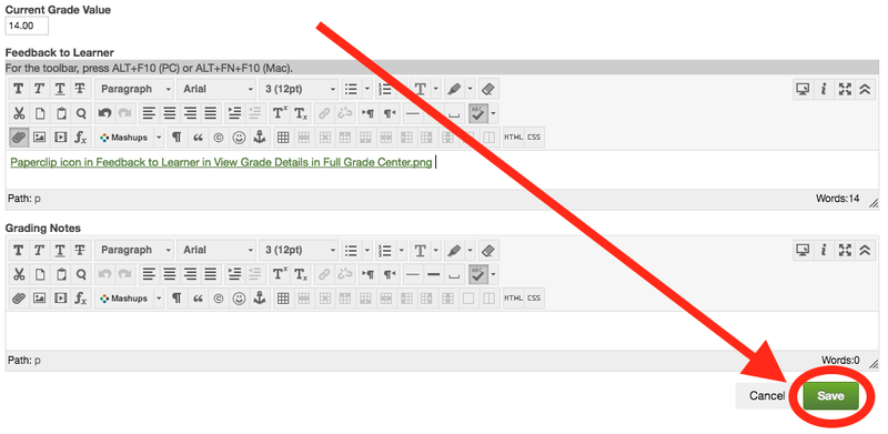 Save button on Edit Grade tab on View Grade Details page in Full Grade Center.png