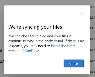 Troubleshoot OneDrive Mac sync 4 - confirmation of syncing.png