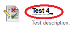 Selecting test
