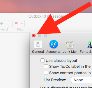 x to Close Apple Mail Preferences.png
