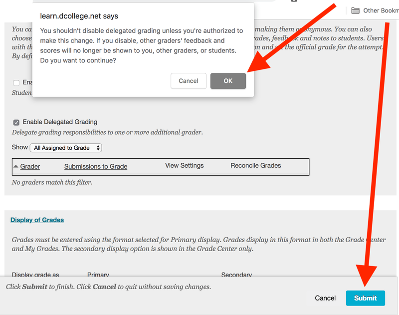 Click OK to confirm disabling delegated grading and Click Submit.png