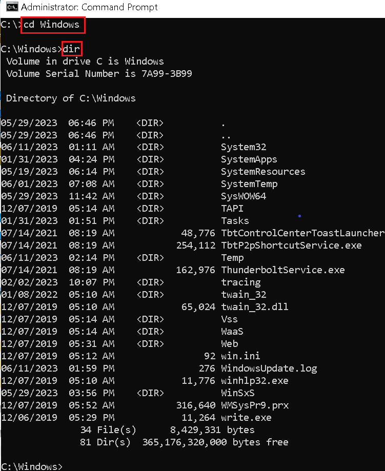 Run Linux commands from cmd.exe prompt in Windows 10