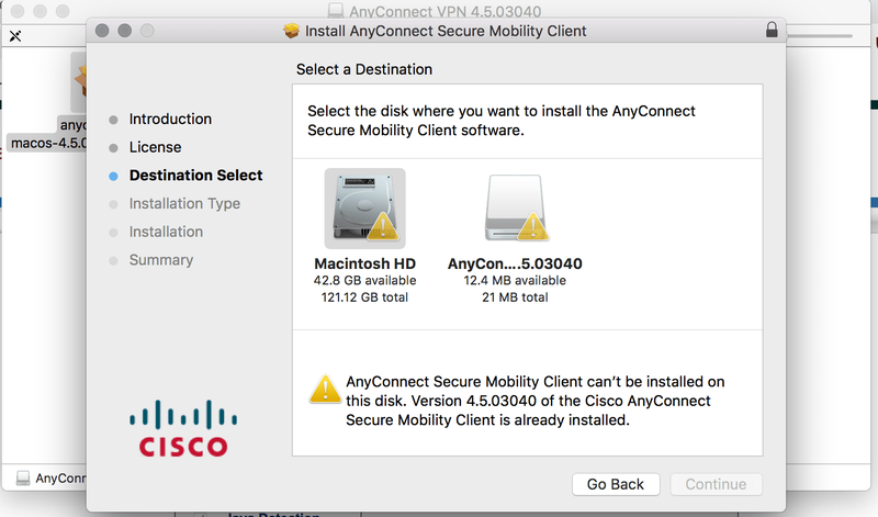 Already Installed - Cisco AnyConnect.png