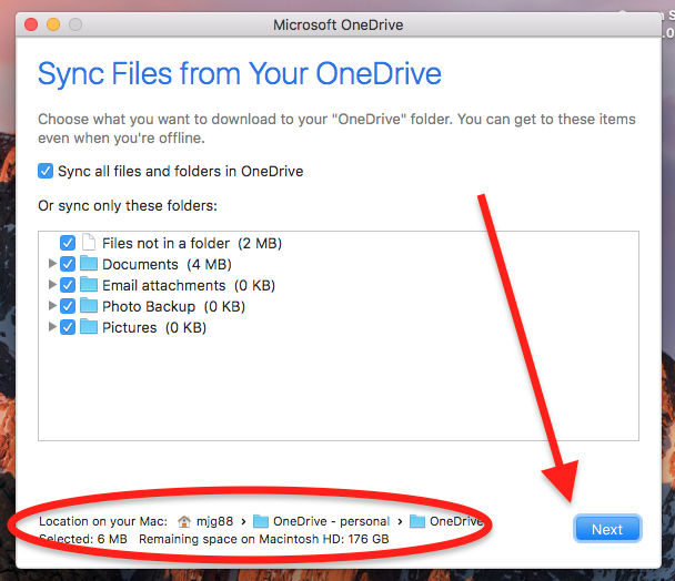 Check folders to sync in Sync Files from Your OneDrive pop-up window on Mac.png