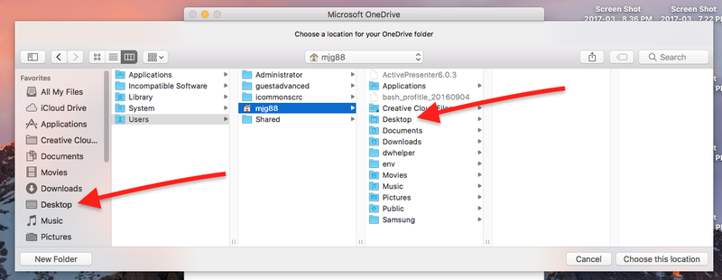Choose Desktop for OneDrive folder lcoation on Mac.png