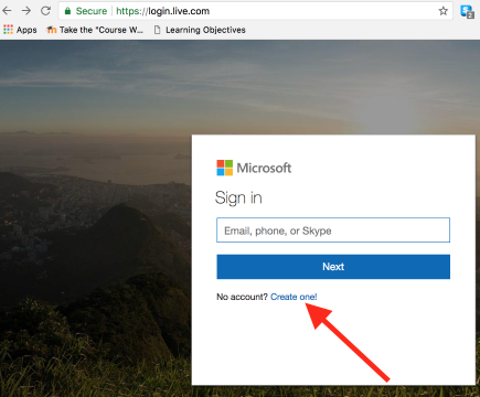 Click Create one on Microsoft Sign in webpage (Custom).png