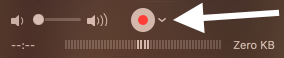 Down arrow next to red record button in Mac QuickTime recorder.png
