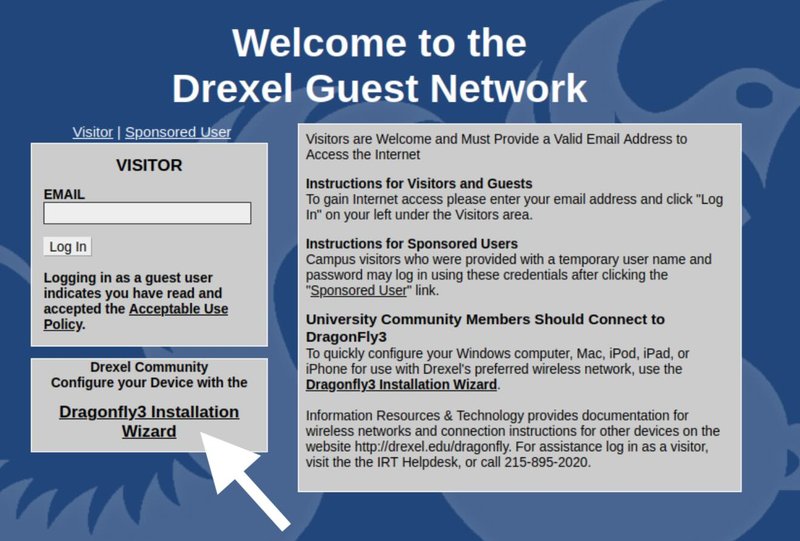 You should see the DrexelGuest login page in your browser when you connect to the DrexelGuest network