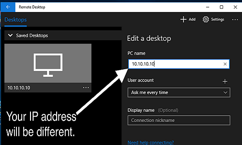 Microsoft Remote Desktop - Windows Access to a Windows Computer Image 4