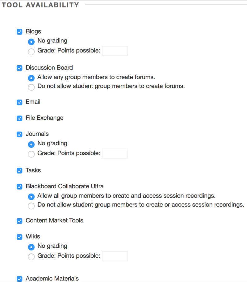 Group Tool Availability options in a Bb Learn course shell.png