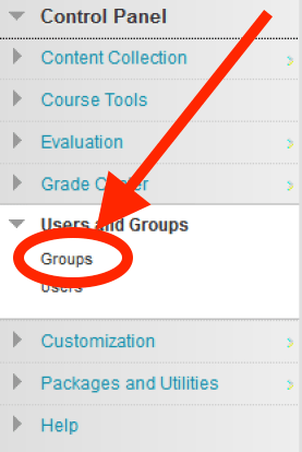Groups link under Users and Groups in left-hand Control Panel in Bb Learn.png