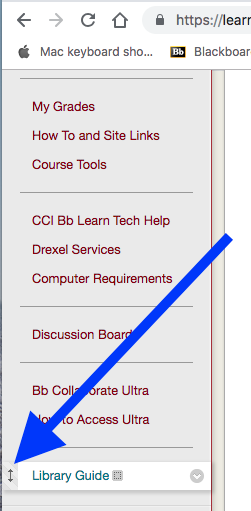 Library Guide move up in left nav panel.png
