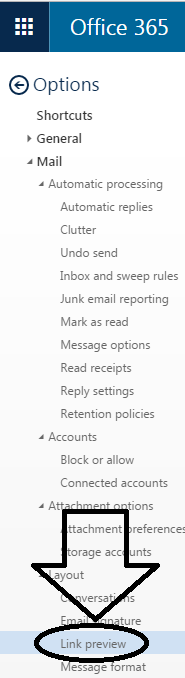 Link Preview option in Mail settings in online Outlook Office 365.PNG