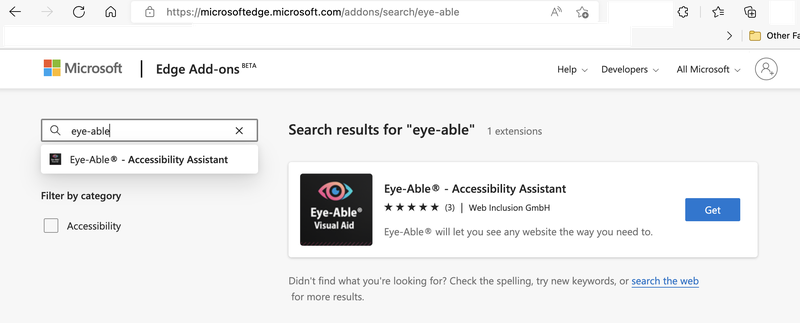 MS Edge - Eye-able
