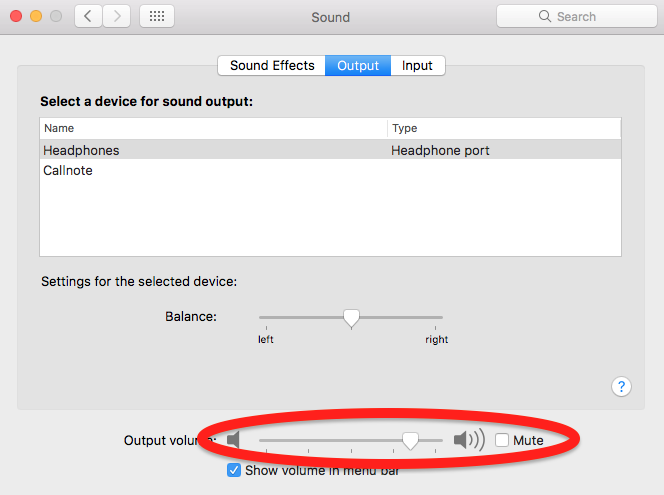 Mac speake volumen in Sound under System Preferences.png
