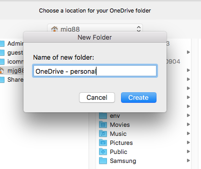Name folder OneDrive - personal for OneDrive on Mac.png
