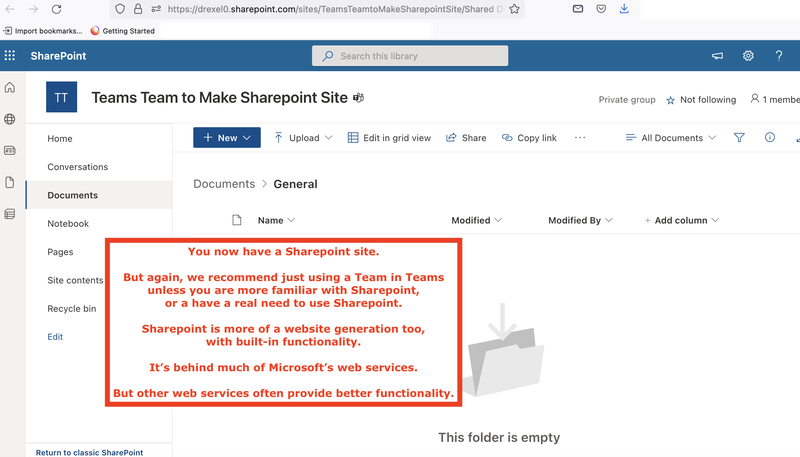 New Sharepoint from New Team 7