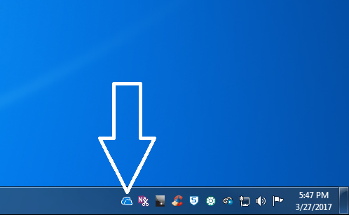 OneDrive icon in SystemTray in Windows 10.png