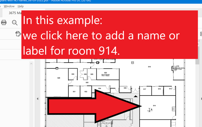 PDF Floor Plan Edit 3 - Click a space where you want to text