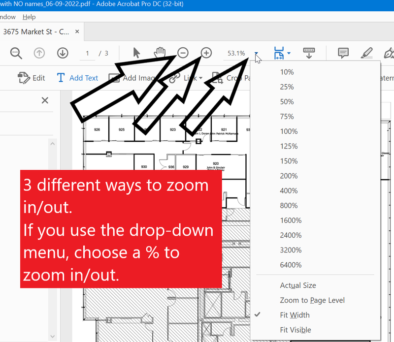 PDF Floor Plan Edit 5 - 3 ways to zoom in