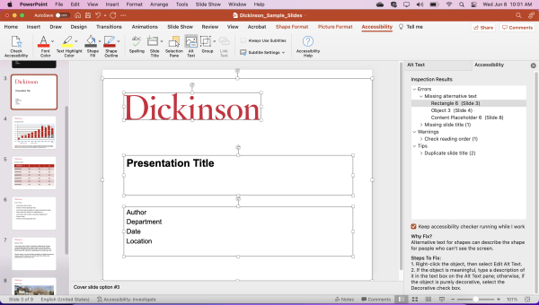 PowerPoint Accessibility review 5