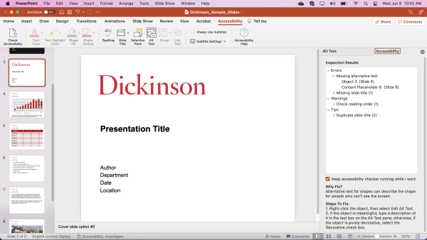 PowerPoint Accessibility review 9