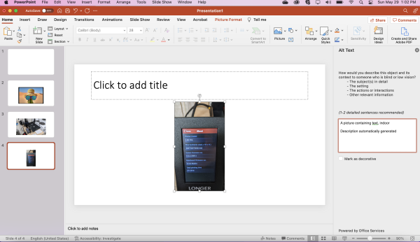 PowerPoint auto-generated alt text - TERRIBLE 0