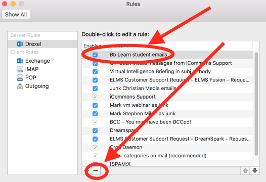 create a rule in outlook 2016 for mac