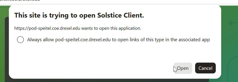 Solstice Pod allow app opening
