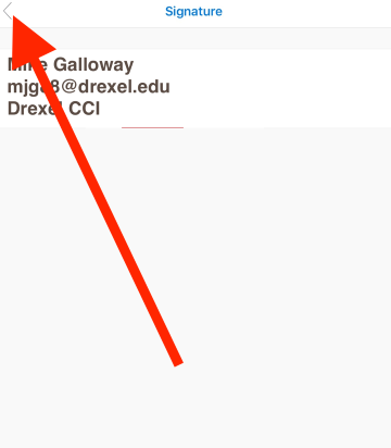 Tap left arrow to save Signature in Outlook for iPad (Custom).png