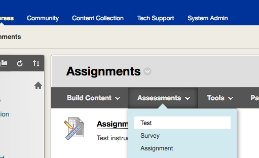 Test under Assessments selected in Bb Learn content area.png