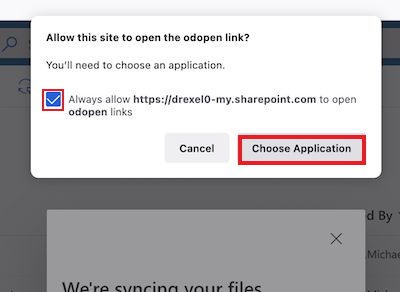 Troubleshoot OneDrive Mac sync 1 - Let sharepoint URL always open odopen links.png