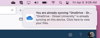 Troubleshoot OneDrive Mac sync 3 - may see already syncing.png