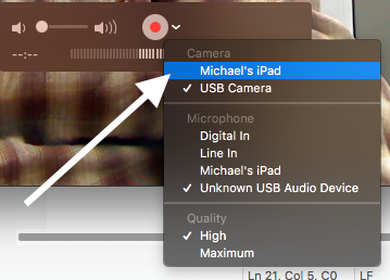 iPad selected for Camera source in Mac QuickTime movie recording.png
