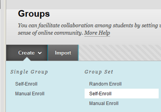 Create group self enroll