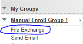 File Exchange link under My Groups