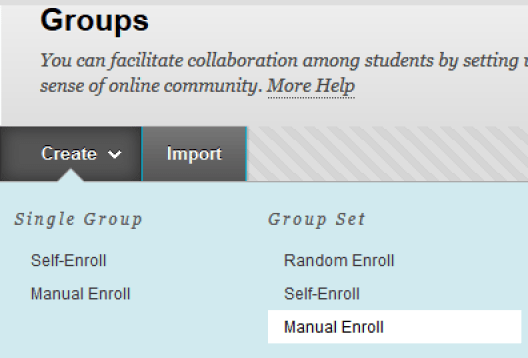 Create group button